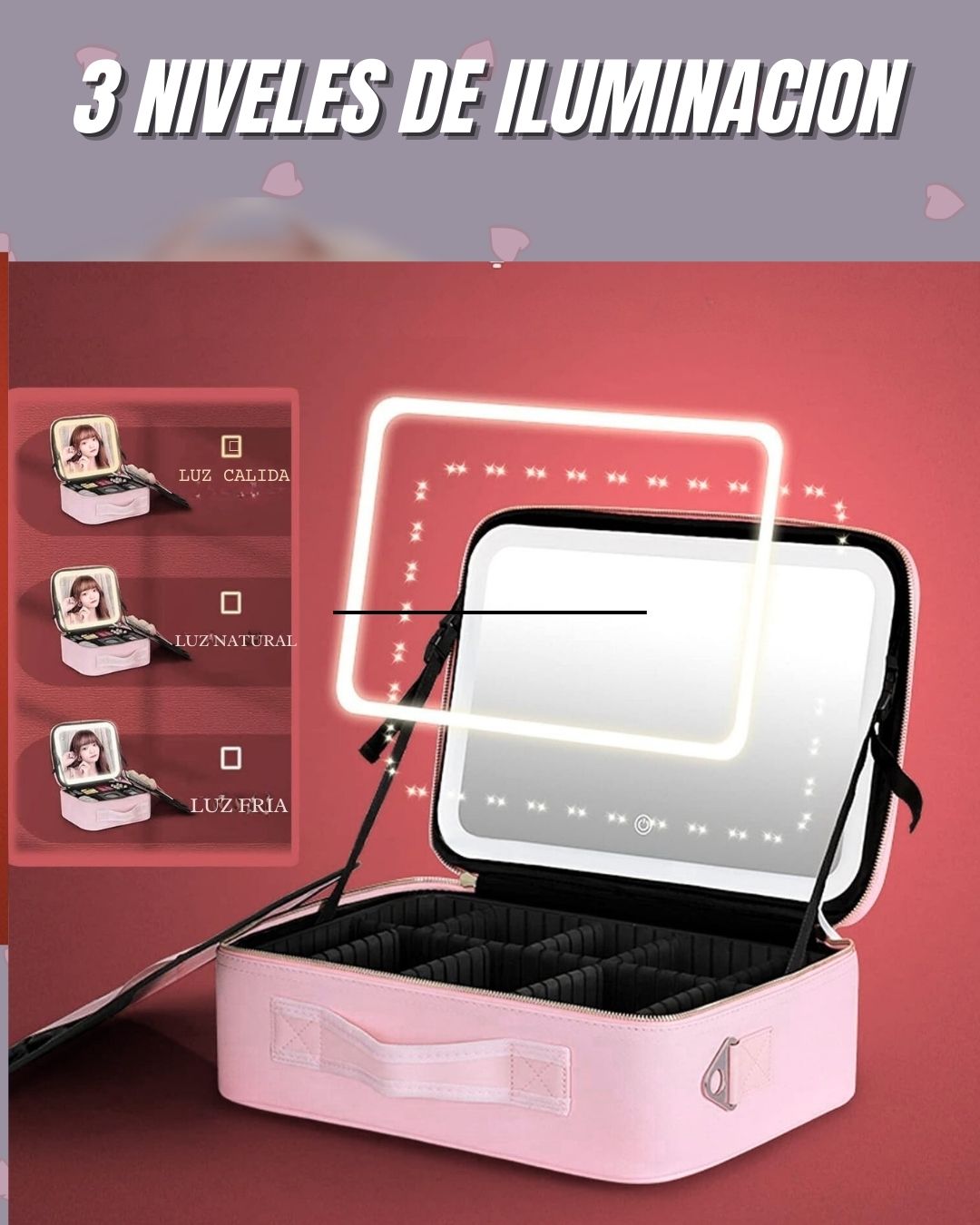 Maletin de Cosmeticos con Luz Led VANITY BAG™!