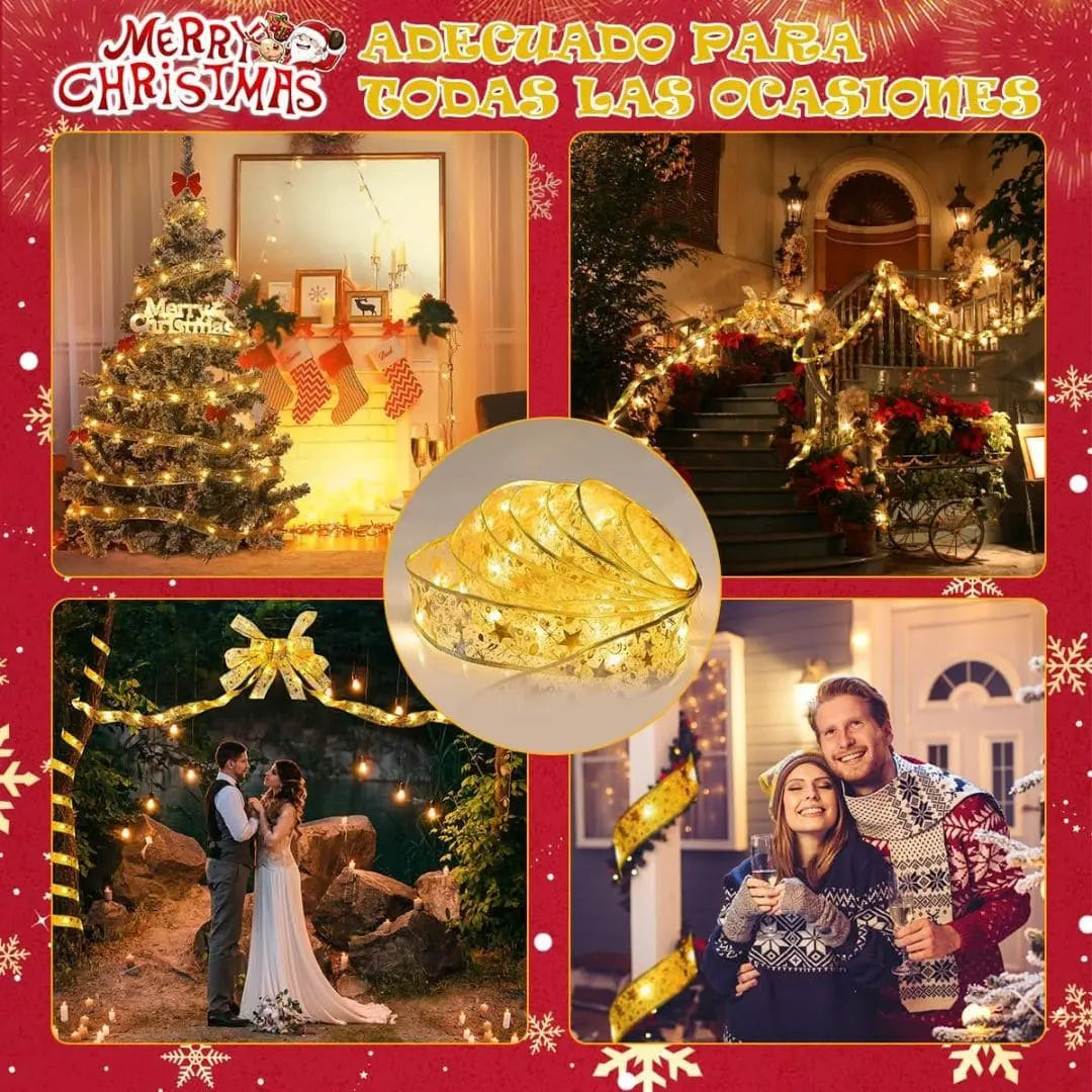 CINTA DECORATIVA  CON LUZ DE HADAS (PACK 2 UNIDADES)